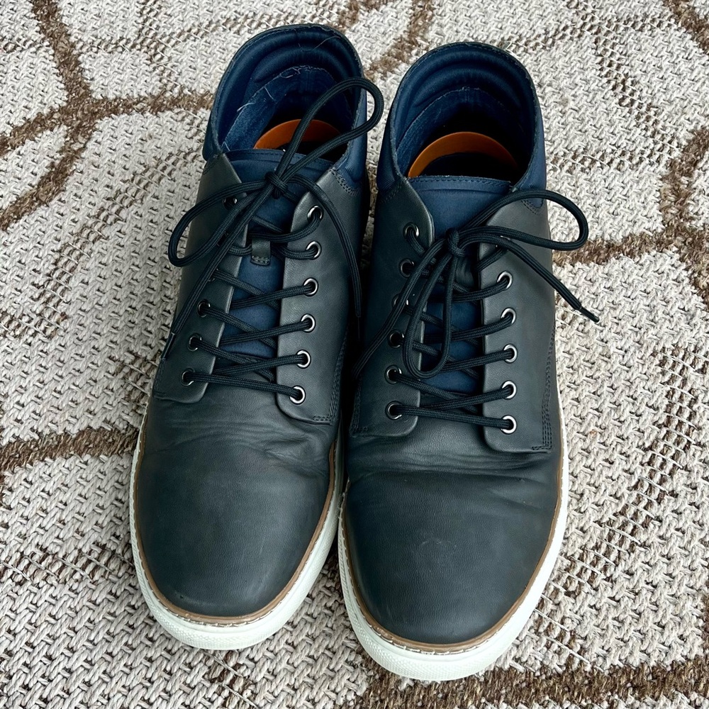 Men's Seven 91 Chukka Boots Gray SZ 13 Leather Shoes